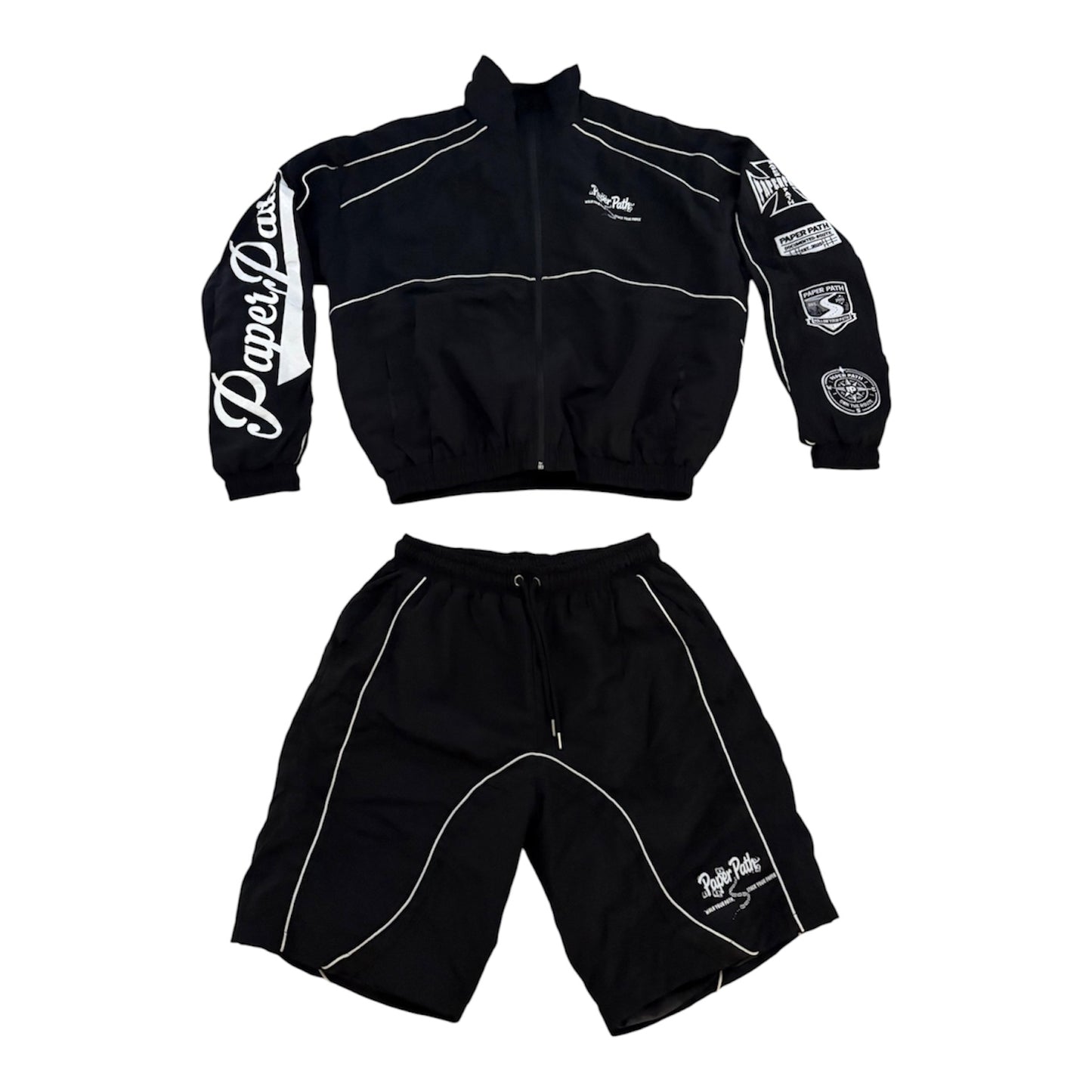 Black Windbreaker Set